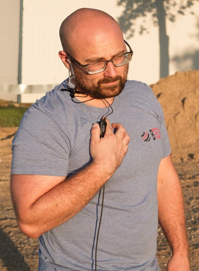 BTECH QHM07 Platinum Series Noise-Cancelling Earpiece with in-line PTT & Microphone for K1 Radios Like BaoFeng, Kenwood Radios (Includes Earmolds and Earbud, 1 Pack) - Image 4